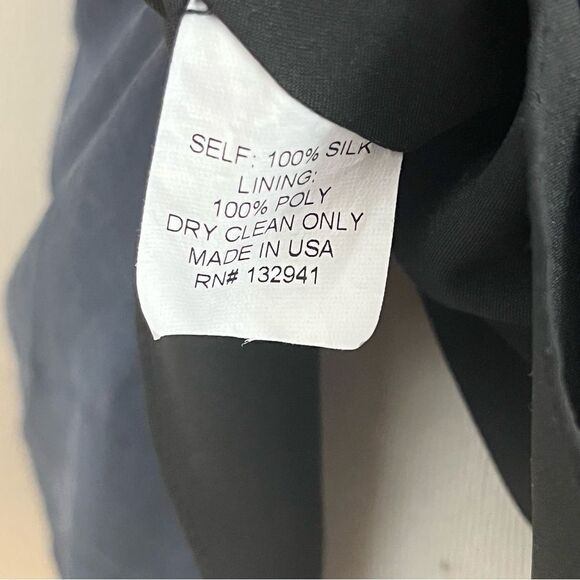 Amanda Uprichard Navy Silk Bow Back Camisole Tank Top M - Picture 6 of 6